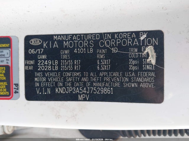 KNDJP3A54J7529861 KIA SOUL +