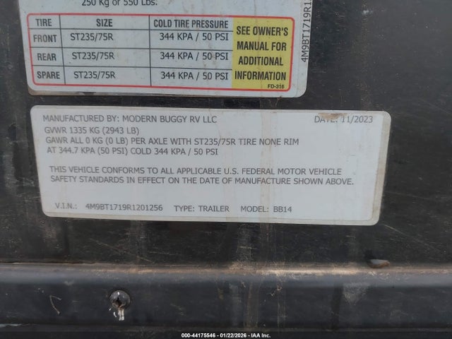 4M9BT1719R1201256 Modern Buggy Trailer