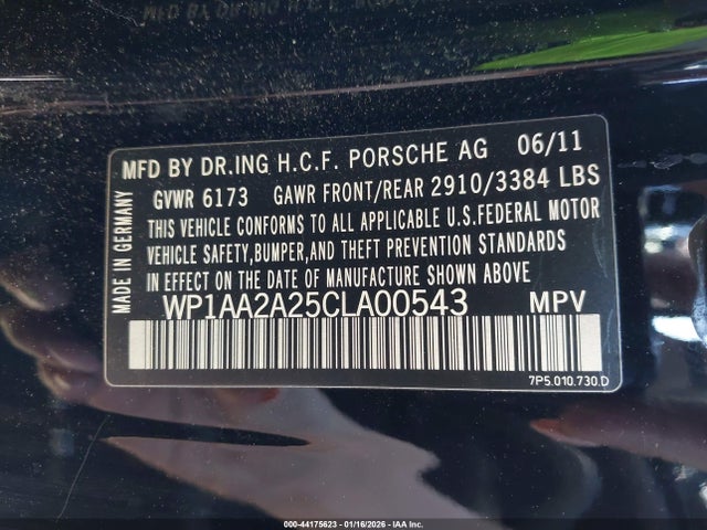 2012 PORSCHE CAYENNE WP1AA2A25CLA00543 Photo 8