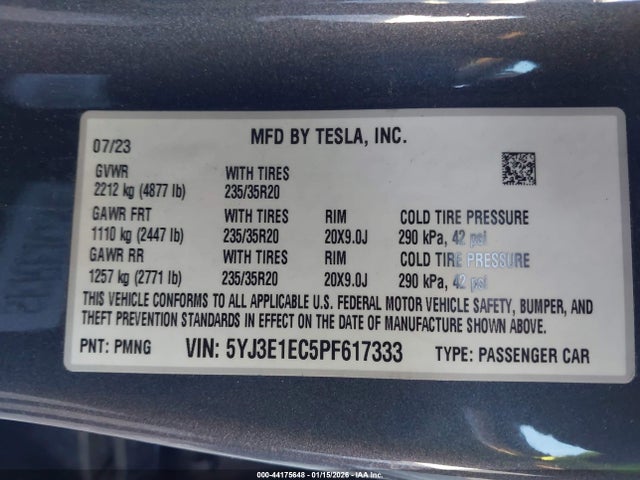 2023 TESLA MODEL 3 5YJ3E1EC5PF617333 Photo 8