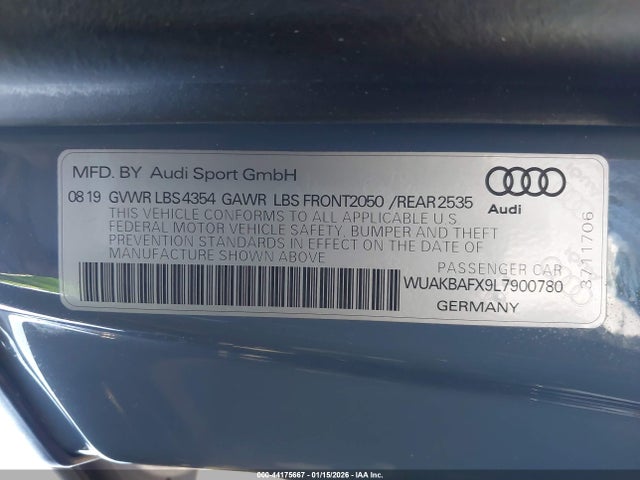 2020 AUDI R8 WUAKBAFX9L7900780 Photo 8