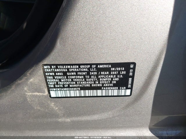 Продажа на аукционе авто 2014 Volkswagen Passat 2.0l Tdi Sel Premium, vin: 1VWCN7A35EC003575, номер лота: 44175683