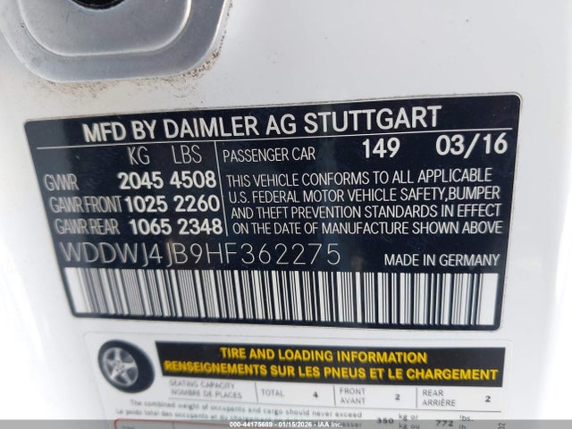 Mercedes-Benz C 300 2017 WDDWJ4JB9HF362275 Image 9