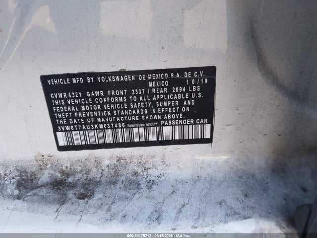 2019 VOLKSWAGEN GOLF GTI 3VW6T7AU3KM037486 Photo 8