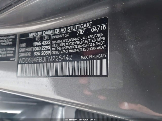 Mercedes-Benz CLA 250 2015 WDDSJ4EB3FN225442 Image 9