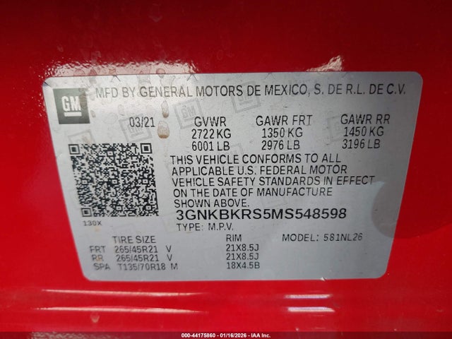 Chevrolet Blazer Awd Rs 2021 3GNKBKRS5MS548598 Image 9