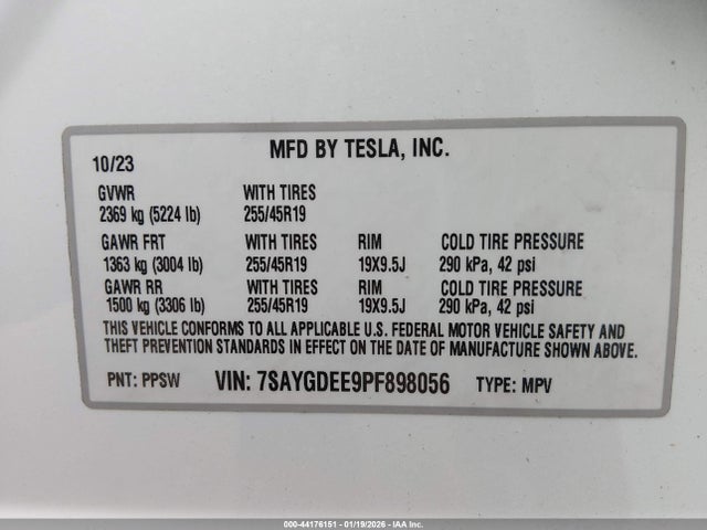 2023 TESLA MODEL Y 7SAYGDEE9PF898056 Photo 8