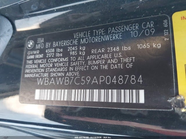 2010 BMW 335I WBAWB7C59AP048784 Photo 8