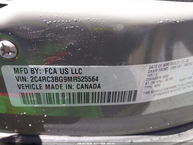 Chrysler Pacifica Touring L Awd 2021 2C4RC3BG9MR525564 Image 9