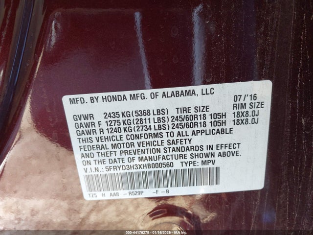 2017 ACURA MDX 5FRYD3H3XHB000560 Photo 8