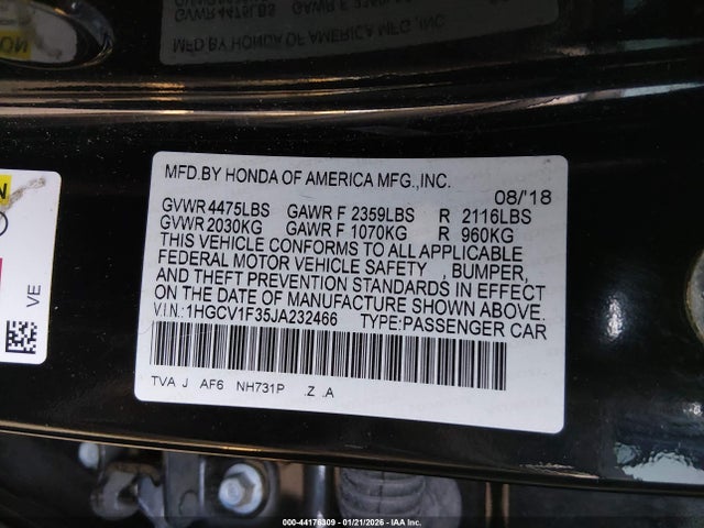 1HGCV1F35JA232466 Honda Accord Sport