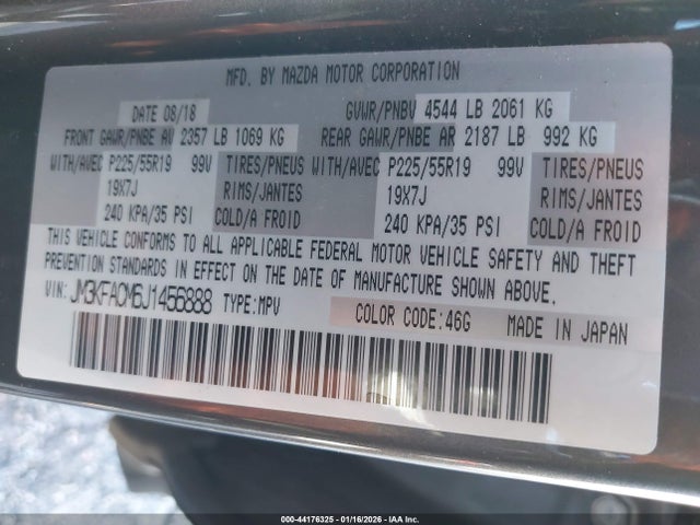 Mazda Cx-5 Touring 2018 JM3KFACM6J1456888 Image 9
