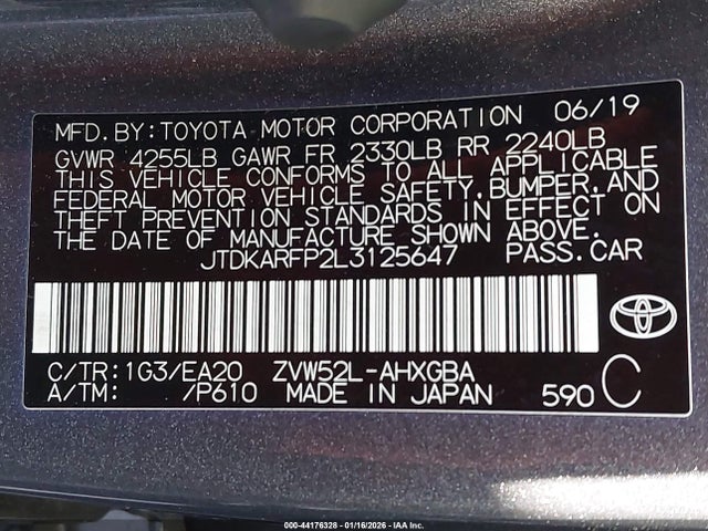 2020 TOYOTA PRIUS PRIME JTDKARFP2L3125647 Photo 8