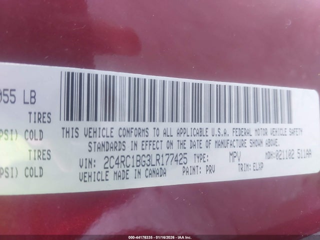 Chrysler Pacifica Touring L 2020 2C4RC1BG3LR177425 Image 9