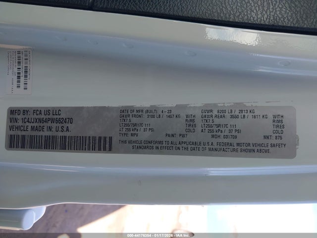 Продажа на аукционе авто 2023 Jeep Wrangler 4xe 4x4, vin: 1C4JJXN64PW662470, номер лота: 44176354