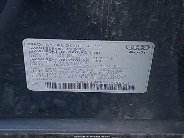 2012 AUDI Q5 WA1LFAFP0CA049472 Photo 8