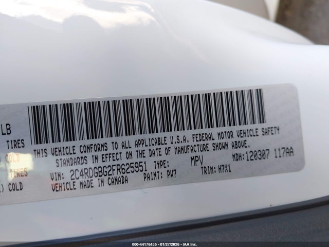 Dodge Grand Caravan Se 2015 2C4RDGBG2FR625951 Image 9