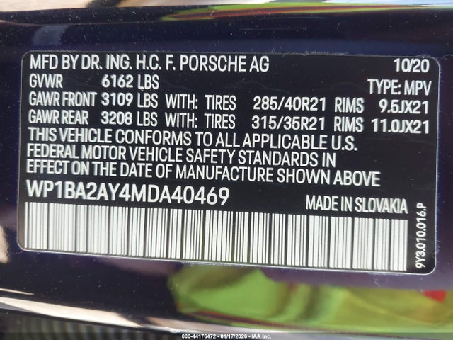 2021 PORSCHE CAYENNE COUPE WP1BA2AY4MDA40469 Photo 8