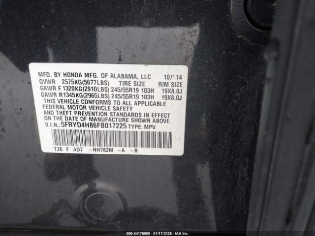 2015 ACURA MDX 5FRYD4H86FB017225 Photo 8