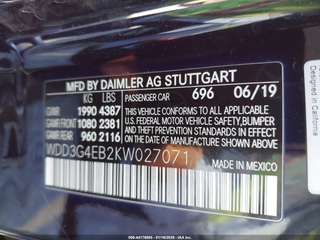 Mercedes-Benz A 220 2019 WDD3G4EB2KW027071 Image 9