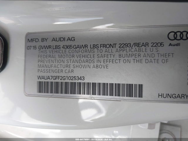 2016 AUDI A3 WAUA7GFF2G1025343 Photo 8