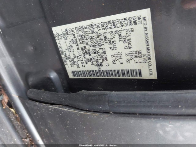 2007 NISSAN QUEST 5N1BV28U97N107182 Photo 8