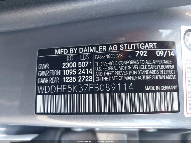 Mercedes-Benz E 350 2015 WDDHF5KB7FB089114 Image 9