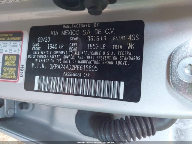 3KPA24AD2PE615805 KIA RIO S