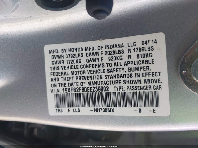 Honda CIVIC EX 2014 19XFB2F80EE239902 Image 9