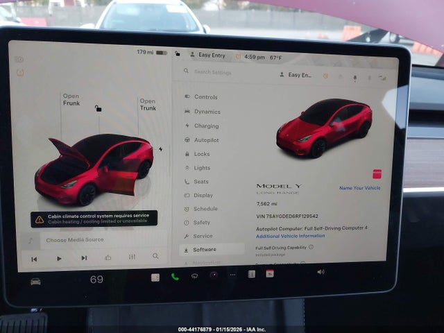 7SAYGDED6RF129542 Tesla Model Y Rwd