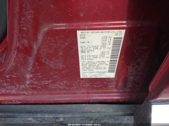 5N1AZ2MG8FN264488 Nissan MURANO SV