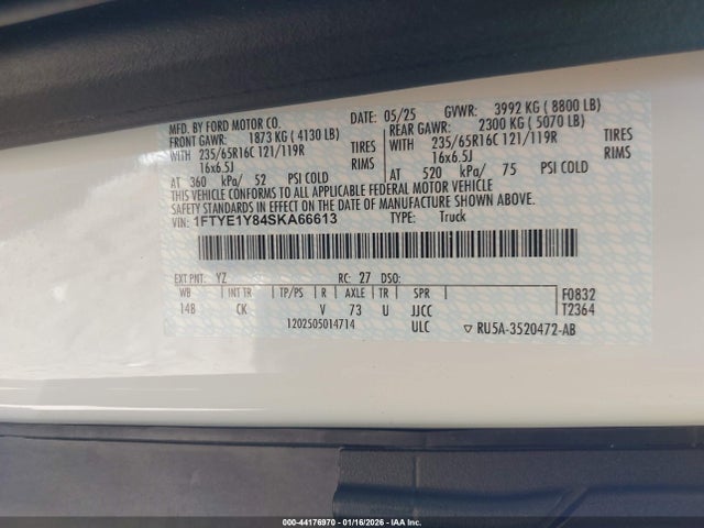 1FTYE1Y84SKA66613 Ford Transit-150