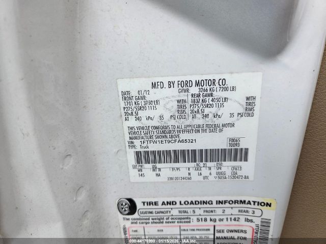 2012 FORD F-150 1FTFW1ET9CFA65321 Photo 8