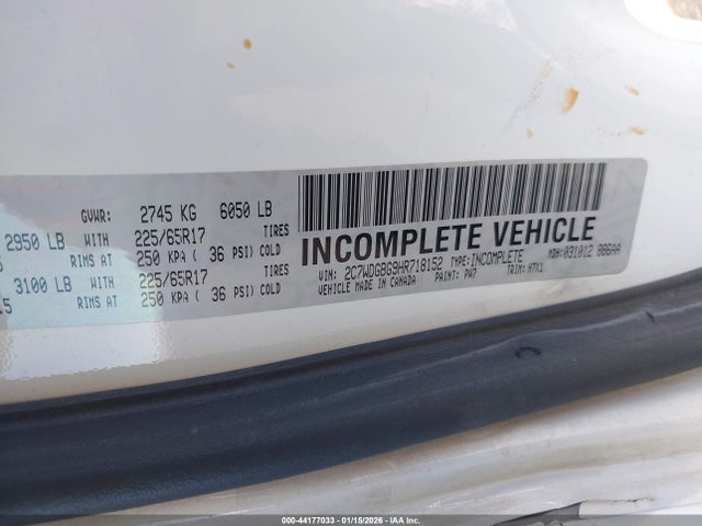 2C7WDGBG9HR718152 Dodge Grand Caravan Se