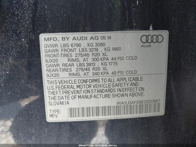 2014 AUDI Q7 WA1LGAFE9ED020887 Photo 8