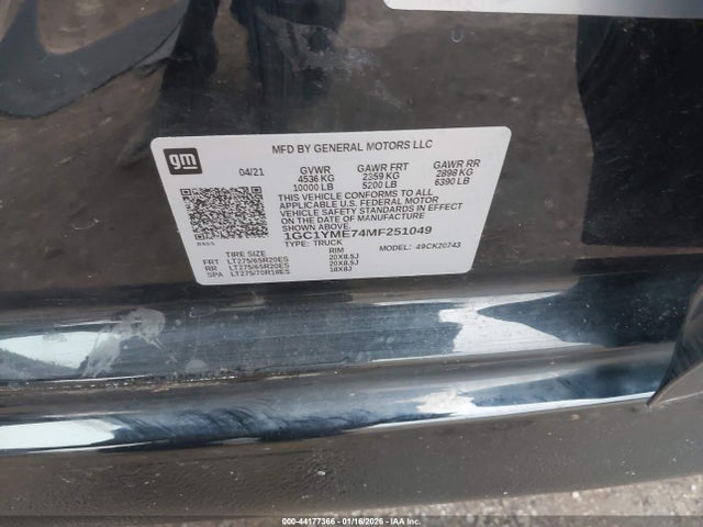 1GC1YME74MF251049 Chevrolet Silverado K2500 Custom