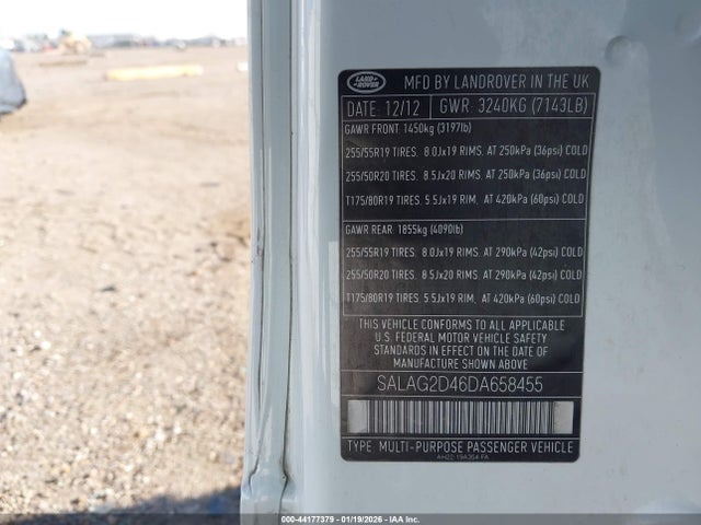 2013 LAND ROVER LR4 SALAG2D46DA658455 Photo 8