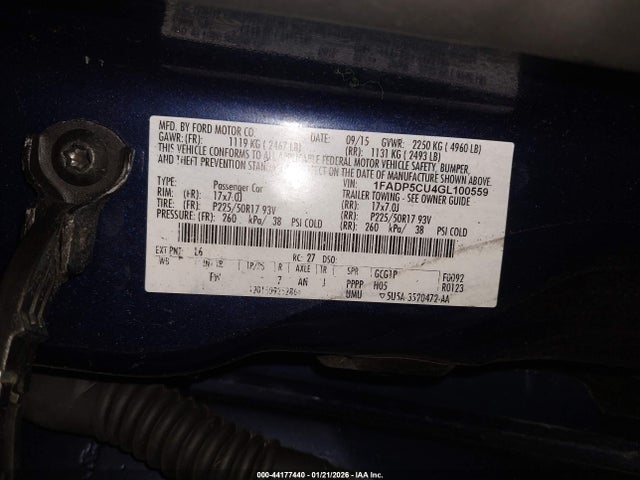 2016 FORD C-MAX ENERGI 1FADP5CU4GL100559 Photo 8