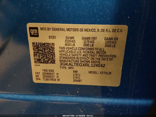 Aukcja sprzedaży 2024 Gmc Terrain Awd Sle, vin: 3GKALTEGXRL124042, numer aukcji: 44177489