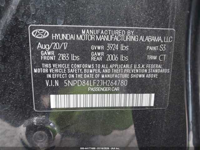 5NPD84LF2JH264780 Hyundai Elantra Value Edition