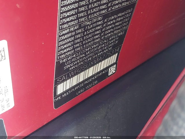 2021 LAND ROVER RANGE ROVER SPORT SALWR2SUXMA775314 Photo 8