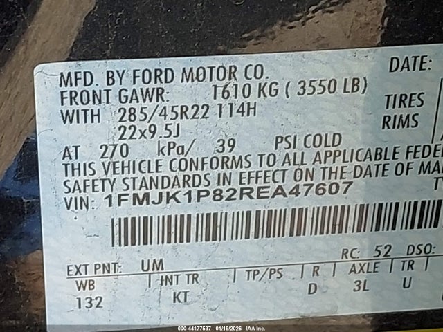 1FMJK1P82REA47607 Ford Expedition King Ranch Max
