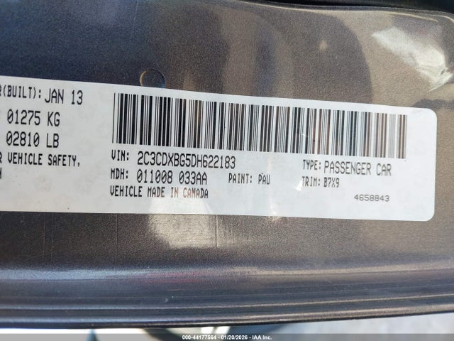 Aukcja sprzedaży 2013 Dodge Charger Se, vin: 2C3CDXBG5DH622183, numer aukcji: 44177564