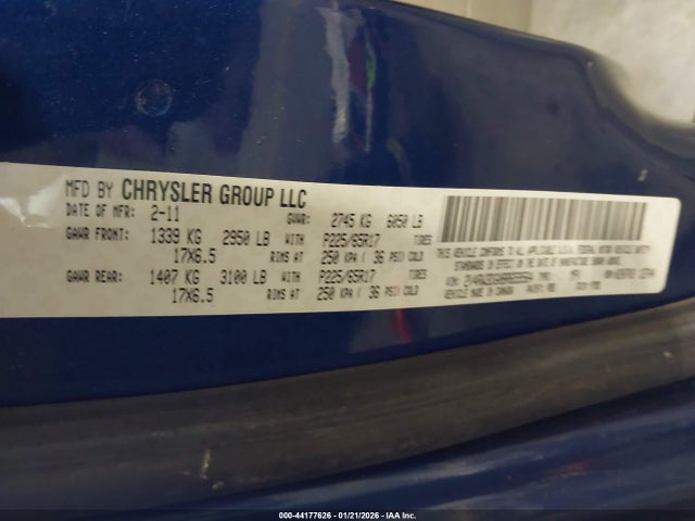 Продаж на аукціоні авто 2011 Volkswagen Routan Se, vin: 2V4RW3DG0BR659564, номер лоту: 44177626