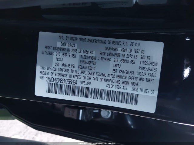 44177722 :رقم المزاد ، 3MVDMBDM8SM766894 vin ، 2025 Mazda Cx-30 2.5 S Premium Package مزاد بيع