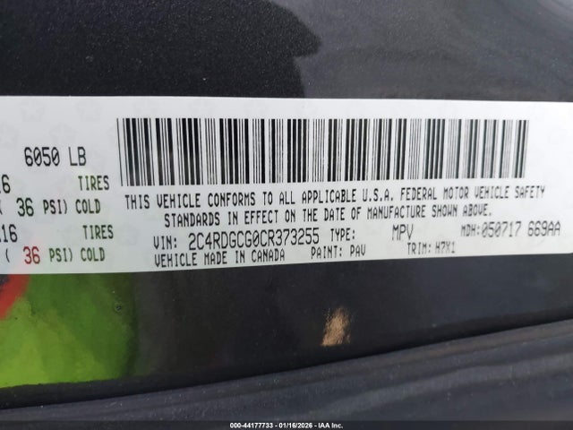 2012 DODGE GRAND CARAVAN 2C4RDGCG0CR373255 Photo 8