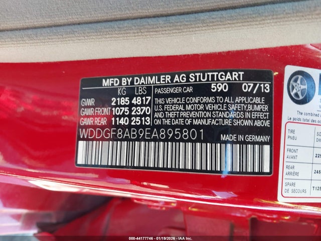 WDDGF8AB9EA895801 Mercedes-Benz C 300 Sport 4matic