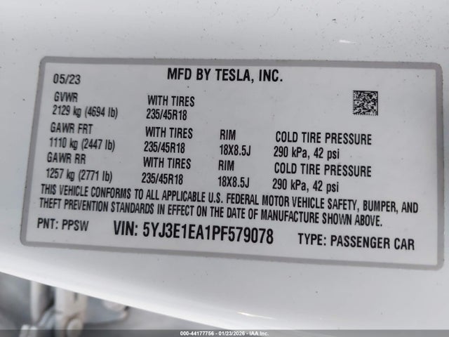 2023 TESLA MODEL 3 5YJ3E1EA1PF579078 Photo 8
