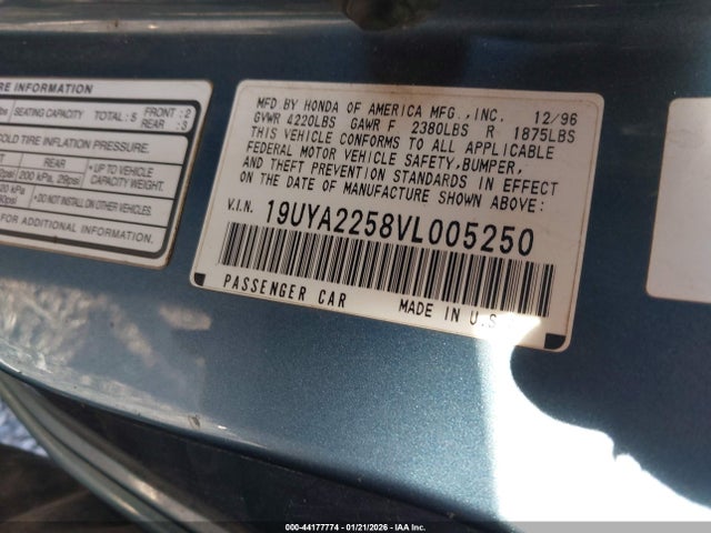Продажа на аукционе авто 1997 Acura Cl 3.0, vin: 19UYA2258VL005250, номер лота: 44177774