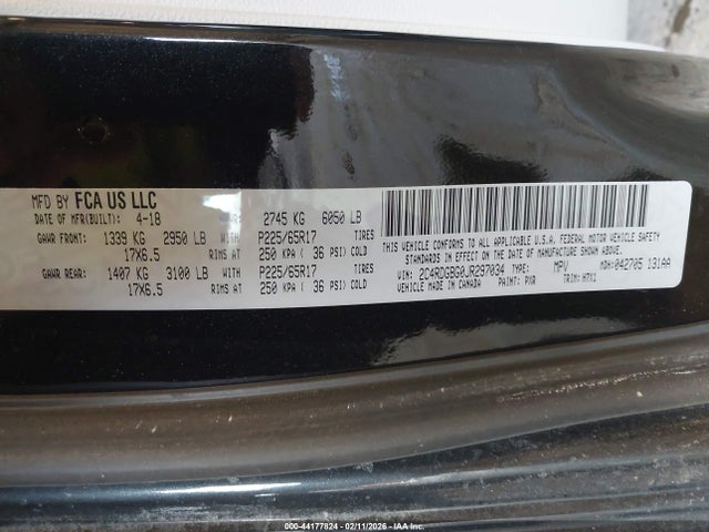2C4RDGBG0JR297034 Dodge Grand Caravan Se